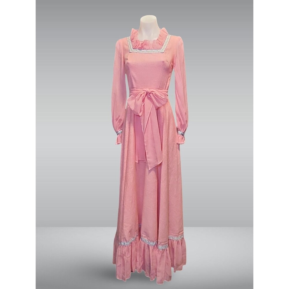 Tue Vintage Couriers California Pink Maxi Dress Cottagecore RARE collectors